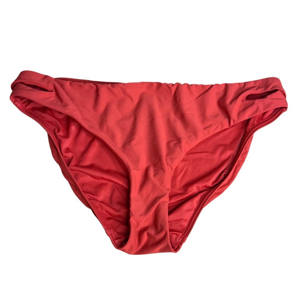 Calia Cut Out‎ Bikini Bottoms Womens Size M Rust Orange Low Medium Coverage